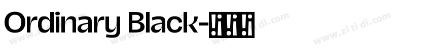 Ordinary Black字体转换